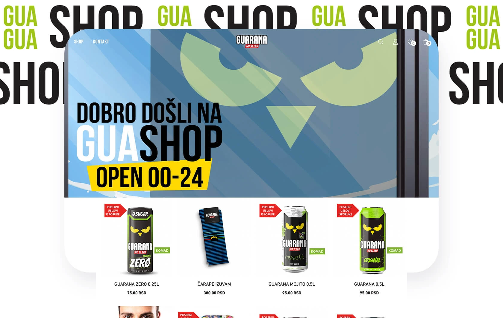 Izrada internet prodavnice Guarana Shop - Mineweb Studio