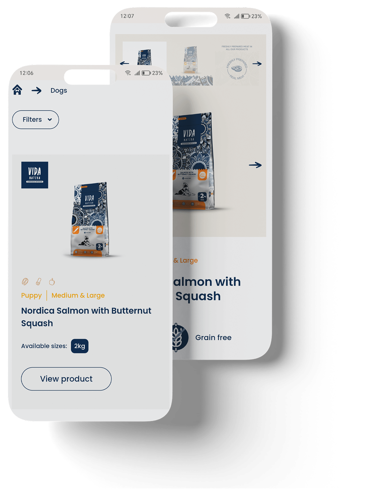 Mobile mockup - Vida Pet Care