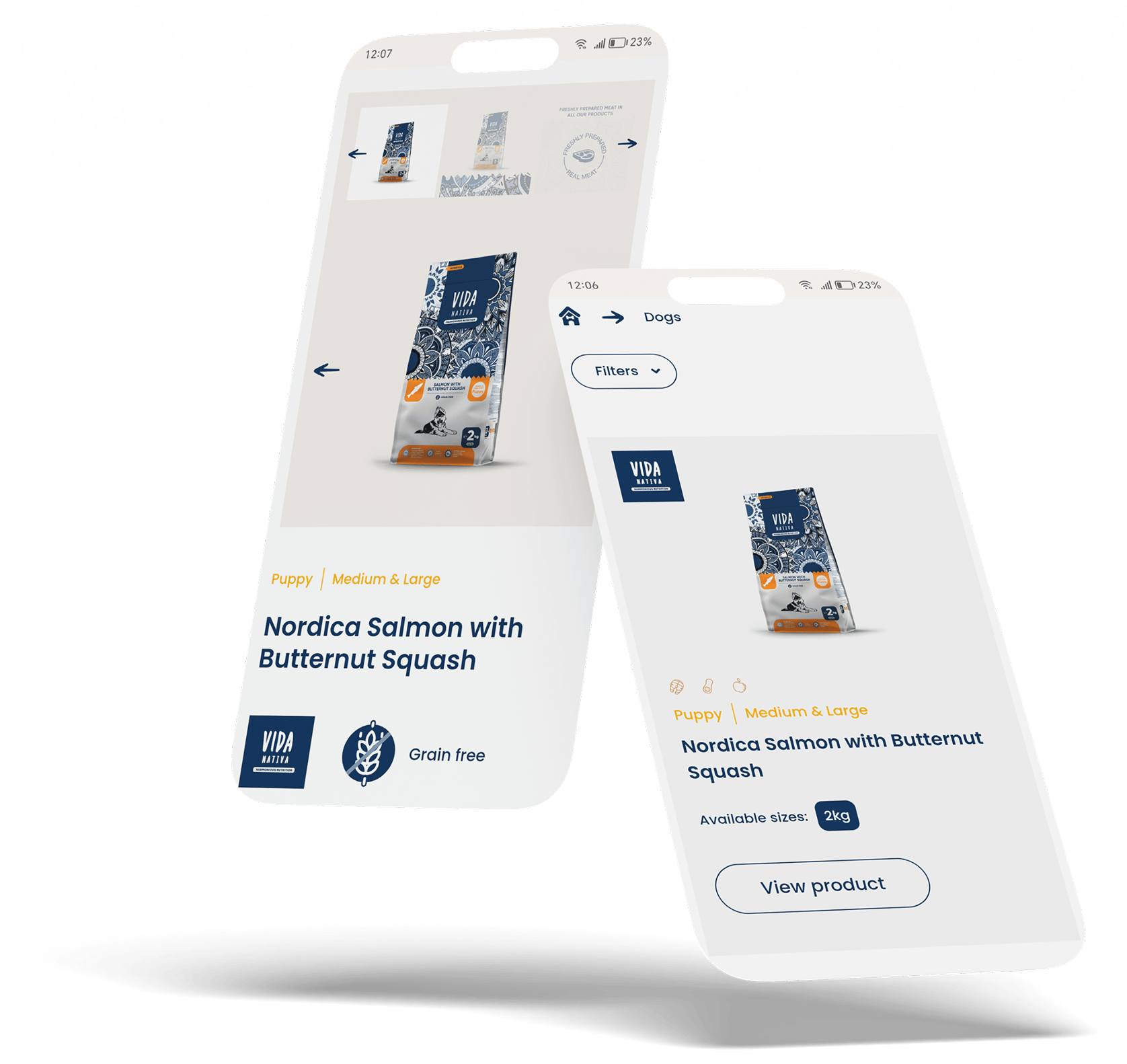 Vida - dizajn web sajta - Mobile mockup