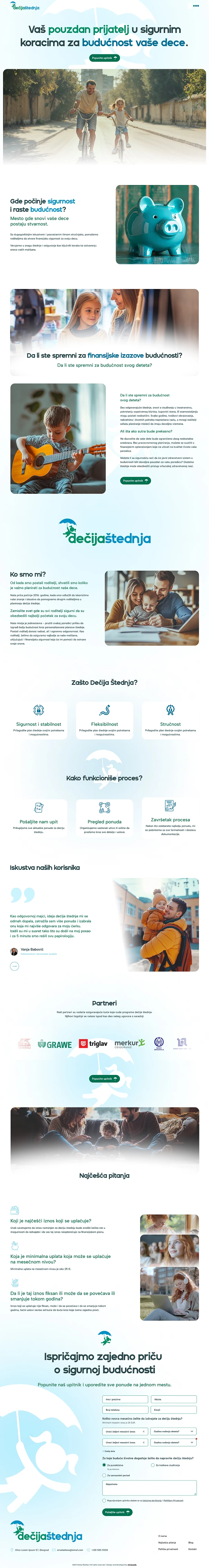 Dečija štednja - Izrada web prezentacije