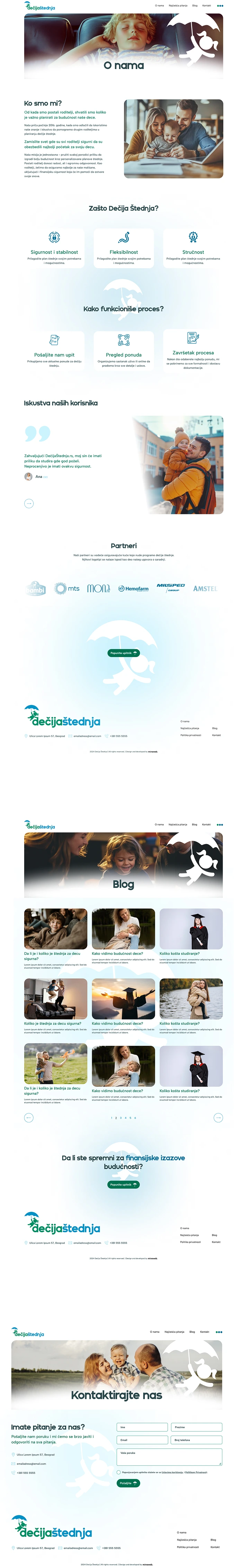 Dečija štednja - Idejno rešenje web sajta