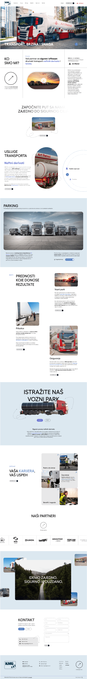 Izrada web sajta - UX&UI one page - KMG Art