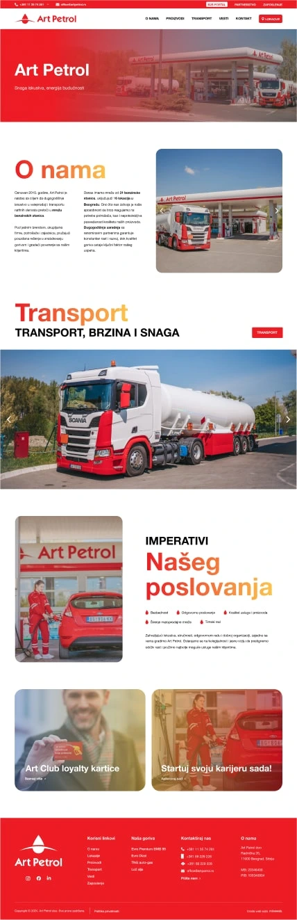 Art Petrol dizajn web sajta - O nama
